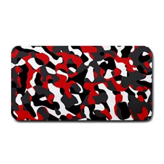 Black Red White Camouflage Pattern Medium Bar Mats by SpinnyChairDesigns