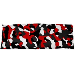 Black Red White Camouflage Pattern Body Pillow Case Dakimakura (two Sides) by SpinnyChairDesigns