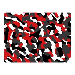 Black Red White Camouflage Pattern Double Sided Flano Blanket (mini)  by SpinnyChairDesigns