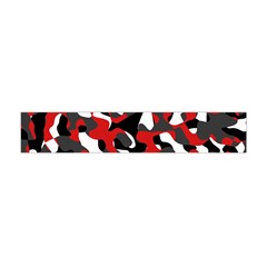 Black Red White Camouflage Pattern Flano Scarf (mini) by SpinnyChairDesigns