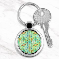 Bright Mosaic Key Chain (round) by ibelieveimages