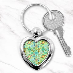 Bright Mosaic Key Chain (heart) by ibelieveimages