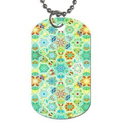 Bright Mosaic Dog Tag (one Side)