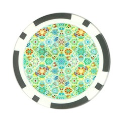 Bright Mosaic Poker Chip Card Guard