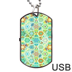 Bright Mosaic Dog Tag Usb Flash (one Side)