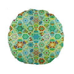 Bright Mosaic Standard 15  Premium Round Cushions by ibelieveimages