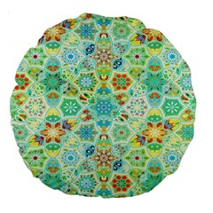 Bright Mosaic Large 18  Premium Round Cushions