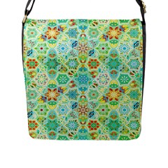 Bright Mosaic Flap Closure Messenger Bag (l) by ibelieveimages