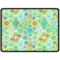 Bright Mosaic Double Sided Fleece Blanket (large)  by ibelieveimages