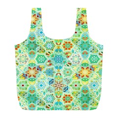 Bright Mosaic Full Print Recycle Bag (l) by ibelieveimages