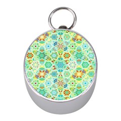 Bright Mosaic Mini Silver Compasses by ibelieveimages