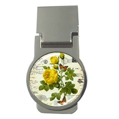 Yellow Roses Money Clips (round) 