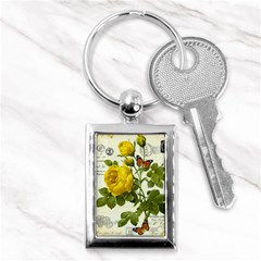 Yellow Roses Key Chain (rectangle) by ibelieveimages