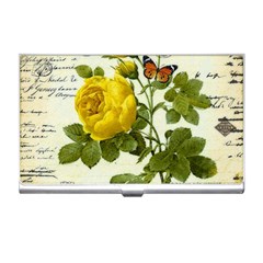 Yellow Roses Business Card Holder