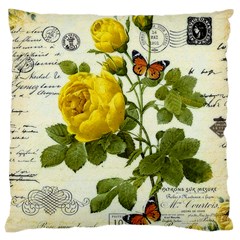 Yellow Roses Large Cushion Case (two Sides)