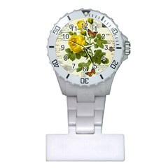 Yellow Roses Plastic Nurses Watch by ibelieveimages