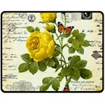 Yellow Roses Double Sided Fleece Blanket (Medium)  58.8 x47.4  Blanket Front