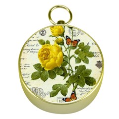 Yellow Roses Gold Compasses by ibelieveimages