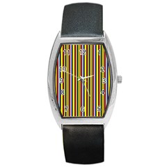 Bright Serape Barrel Style Metal Watch