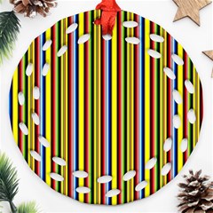 Bright Serape Ornament (round Filigree)