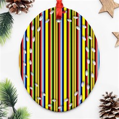 Bright Serape Ornament (oval Filigree)