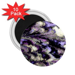 Purple Yellow Marble 2 25  Magnets (10 Pack) 