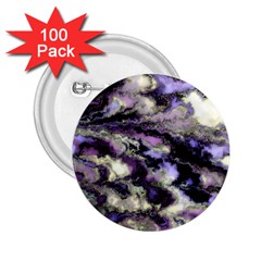 Purple Yellow Marble 2 25  Buttons (100 Pack) 