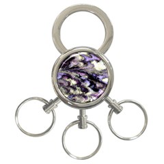 Purple Yellow Marble 3-ring Key Chain by ibelieveimages