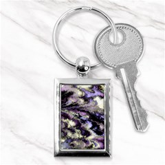 Purple Yellow Marble Key Chain (rectangle) by ibelieveimages