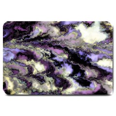 Purple Yellow Marble Large Doormat  by ibelieveimages