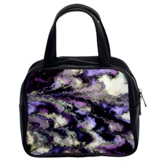 Purple Yellow Marble Classic Handbag (two Sides) by ibelieveimages