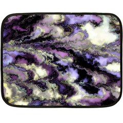 Purple Yellow Marble Fleece Blanket (mini) by ibelieveimages