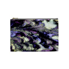 Purple Yellow Marble Cosmetic Bag (medium)