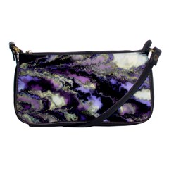 Purple Yellow Marble Shoulder Clutch Bag by ibelieveimages