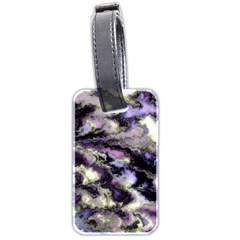 Purple Yellow Marble Luggage Tag (two Sides) by ibelieveimages