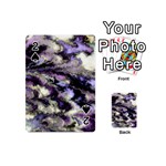 Purple Yellow Marble Playing Cards 54 Designs (Mini) Front - Spade2