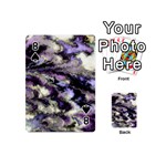 Purple Yellow Marble Playing Cards 54 Designs (Mini) Front - Spade8