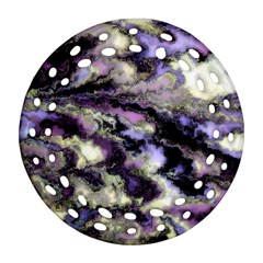 Purple Yellow Marble Ornament (round Filigree)