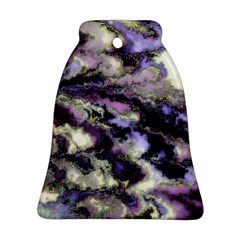 Purple Yellow Marble Ornament (bell)