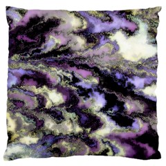 Purple Yellow Marble Large Cushion Case (two Sides) by ibelieveimages