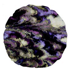 Purple Yellow Marble Large 18  Premium Round Cushions by ibelieveimages