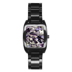 Purple Yellow Marble Stainless Steel Barrel Watch by ibelieveimages