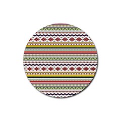 Bright Tribal Rubber Round Coaster (4 Pack)  by ibelieveimages