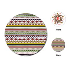 Bright Tribal Playing Cards Single Design (round)