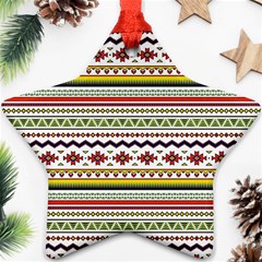 Bright Tribal Star Ornament (two Sides) by ibelieveimages