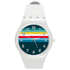 Sea Water Round Plastic Sport Watch (m) by tmsartbazaar