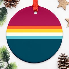 70s Vintage Stripes Ornament (round) by tmsartbazaar