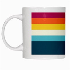 70s Vintage Stripes White Mugs by tmsartbazaar