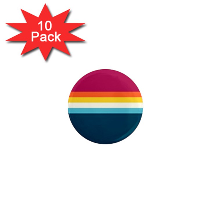 70s Vintage Stripes 1  Mini Magnet (10 pack) 