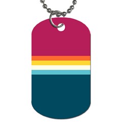 70s Vintage Stripes Dog Tag (one Side) by tmsartbazaar